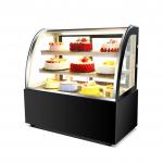 Double Layered LED Illuminated Glass Refrigerated Cabinet Cake Display Showcase for sale