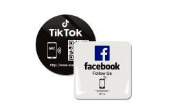 China 13.56mhz NFC Google Review Plate Custom Code Display NFC Social Media Plate supplier