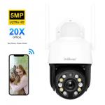 PTZ HD 1296P 5MP Outdoor Dome CCTV IP Camera Night Vision IR 40M Wifi IP Network Dome Camera for sale