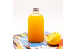 China Transparent Frosted 350ml 500ml Beverage Juice Glass Bottles With Screw Lid supplier