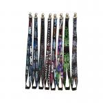Id Card Holder Dye Sublimated Lanyards Soft Luxurious Fabric for sale