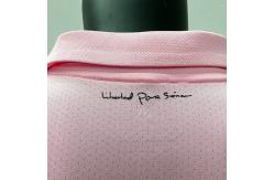 China Pink Durable Breathable Polyester Player Edition Jersey Logo Printing supplier