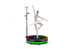 China Adjustable Selfie Stand 360 Camera Booth Rotating 360 Ring Light Photo Booth supplier
