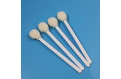 China 5 Lint Free Large Round Foam Tipped Cleanroom Swab With Plastic Handle supplier
