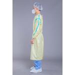 EO Disinfecting Washable Yellow Stripe Reusable Isolation Gown for sale