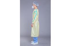 China EO Disinfecting Washable Yellow Stripe Reusable Isolation Gown supplier