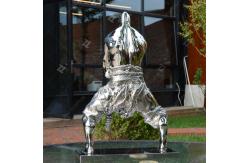 China Modern Stainless Steel Statue Mirror Polished Cast China Warrior Statues supplier