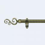 European style 28mm Curtain Pole Big S Flower Curtain Finial Morocco Market Double Metal Curtain Poles for sale