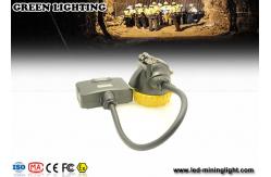 China 376G Yellow Water Proof Underground Led Miners Cap Lamp With 8000lux Strong Brightness supplier