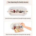 Transparent Cosmetic Case Travel Makeup Zipper Pouch Toiletry Bag with Handle