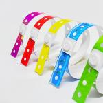 Customized Vinyl PVC L-Shaped Wristbands for Conference Attendee Identification