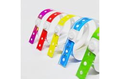 China Customized Vinyl PVC L-Shaped Wristbands for Conference Attendee Identification supplier