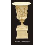 Rounded Lightweight Sandstone Planter Pot For Both Indoor And Outdoor Usage for sale