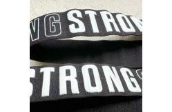 China Stretchy Silicone Elastic Brand Tape Printing Shiny Logo High Elasticity supplier