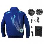 ODM Blue Air Conditioned Shirts 7.2V Battery Cooling Jacket With Fan for sale