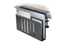 China Function Desk Side No Drill Vertical Laptop Hanging Metal Organizer Bracket Silver supplier