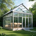 10x12 Feet Sun Room UV Protection Aluminum Frame SunRoom Double Pane Insulation for sale