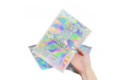 China Mylar Holographic Stand Up Pouch Packaging Three Side Seal Bags With Zipper supplier