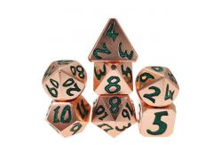 China Customized Funny Shape Dice Set Portable OEM Nontoxic Bulk Green Metal Copper supplier