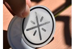 China Silicone Rubber Backing, Printed With A Black Reflective Logo,For Clothing supplier