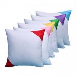 Photo Printing Polyester Pillow Cases For Sublimation With Colored Corner for sale