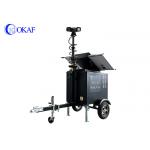 Mobile Sentry Video Surveillance Trailer CCTV Camera For Construction Sites for sale