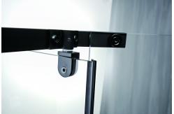 China Diamond Shower Enclosure With Aluminium Black Frame And 6/8mm Tempered Glass supplier