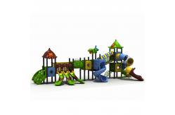 China OEM Outdoor Playground Equipment Green Tree Playhouse With Slide supplier