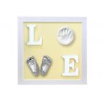 Customized Baby Keepsake Box , Hand And Foot Prints Frame For Baby Anniversary Gift for sale