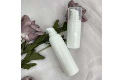 China Round Snap On Airless Pump Bottle Silk Screening 50ml For Cream supplier