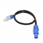 Blue Power Wire Connectors Industrial Powercon Plug Wiring Harness for sale