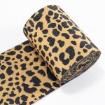 China Custom jacquard pattern printed Leopard elastic waistband wide elastic band for sports bondage band for sale