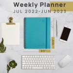 Wirebound Soft Cover Academic Planner Vertical Layout Weekly Overview