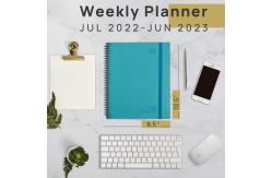 China Wirebound Soft Cover Academic Planner Vertical Layout Weekly Overview supplier