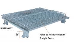 China 1000 Pounds Collapsible Steel Mesh Containers , Welded Mesh Storage Containers supplier