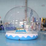 Blue Inflatable Bubble House With Jumping Pvc Transparent For Outdoor Party for sale
