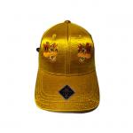 Kids Embroidered Baseball Caps 5 Panel Customized Flat Polyester Satin Baseball Snapback Cap for sale