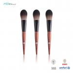 fluffy soft BSCI Individual Makeup Brushes Black Aluminium Ferrule for sale