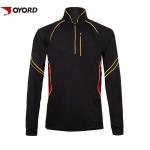 Long Sleeve Custom Fishing Jerseys Stand Collar Zipper Front Dry Fit Polyester Material for sale
