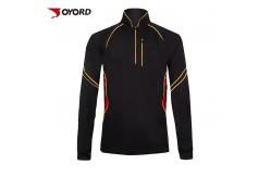 China Long Sleeve Custom Fishing Jerseys Stand Collar Zipper Front Dry Fit Polyester Material supplier