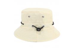 China Femal Sunscreen Fisherman Bucket Hat With Metal Eyelet Rope XXL Size supplier