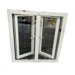 Silver / White / Gray PVC House Glass Casement Windows For Hurricane Impact Frame Color White for sale