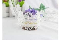 China Scalloped Water Soluble Lace Trim By The Yard , White Scalloped Edge Lace Ribbon supplier