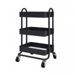 3 Tiers Rolling Utility 4 Caster Kitchen Storage Trolley for sale