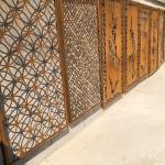 Weathering Steel Panel Room Dividers With Lights Decorative Metal