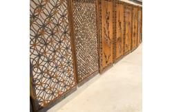 China Weathering Steel Panel Room Dividers With Lights Decorative Metal supplier