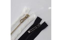 China TGKELL Long Chain Zipper , Plastic Aluminium Resin Brass Zipper Tape supplier