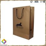 CMYK Printing Brown Kraft Paper Bags With Handles Food Packaging Bag for sale