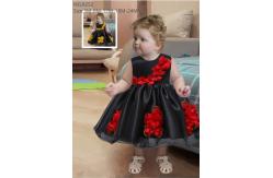 China Knee Length Little Princess Dress Round Neck Fashionable Customization supplier