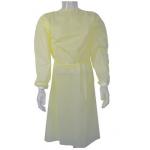 Safety Yellow Disposable Waterproof Overalls Pp Pe Coated Nonwoven Isolation for sale
